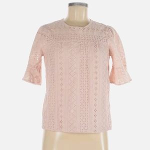 Ro & De Women Pink Short Sleeve Blouse